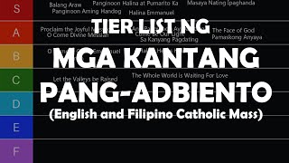 Advent Songs Tier List FILIPINO and ENGLISH CATHOLIC MASS [upl. by Curnin]