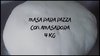 Como hacer MASA para PIZZA🍕 con AMASADORA de 4kg [upl. by Akerdnahs]