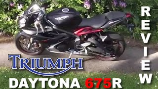 Triumph Daytona 675R  Full review fast ride and walkaround [upl. by Cacilia505]