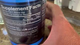 Pure Creatine Monohydrate Powder Review [upl. by Aieken]