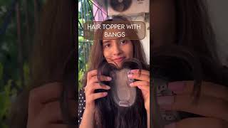 Hair topper with bangs thehairinfinity hairloss haircare hairstyle Preorder now [upl. by Stefano]