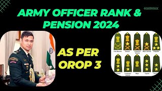 OROP 3 table for officers  Indian Army officers pension 2024 [upl. by Swec]