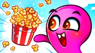 This Is Popcorn Song 🍿🍭  Funny Kids Songs [upl. by Hanafee]