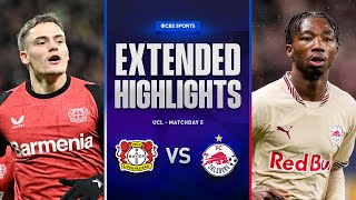 Bayer Leverkusen vs Salzburg Extended Highlights  UCL League Phase MD 5  CBS Sports Golazo [upl. by Shields539]