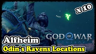 Alfheim All Odins Ravens Location Guide God of War Ragnarök [upl. by Ardnua]