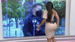 JORNALISTA MOSTRA MUITO MAIS MUITO INTERESSE EM POLICIAL AO VIVO [upl. by Hulbard689]