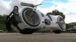 Take a ride on a real Tron bike [upl. by Eenehs]