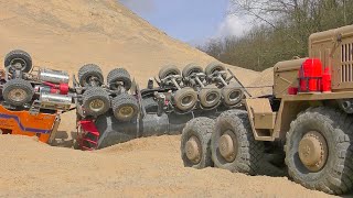 Caterpillar Dump Truck  Heavy Crash MAZ 537 RC With 50t Winch [upl. by Yelyak5]