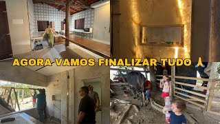 DEBAIXO DE MUITA LUTA AGORA ESTAMOS NO ÚLTIMO DETALHE PARA FINALIZAR NOSSA OBRA 🥹🙏 [upl. by Milas]