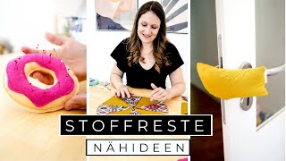 DIY Stoffreste Nähideen amp kostenlose Schnittmuster  Nadelkissen Scrunchie amp Sitzkissen nähen [upl. by Dupuy13]