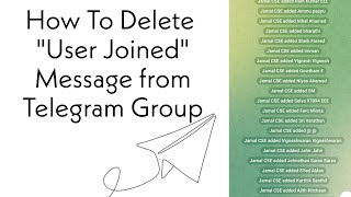 How to Delete user joined the group message in telegram   Rose Bot  Muz21Tech [upl. by Alejandra]