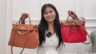 Hermes kelly 35cm vs Herbag 31cm handbag review [upl. by Hagar906]