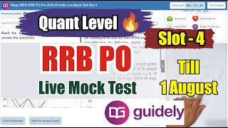 🎯Guidely RRB PO All India Live Mock Test  Slot 4  How to Attempt Mock  Just Do It  rrbpo [upl. by Sillihp]