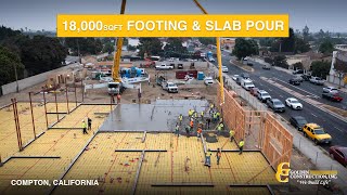 18000 SF Medical Office Building Footing and Slab Pour [upl. by Eenhpad]