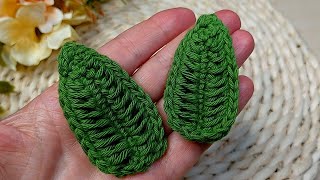 WOW Very easy crochet leaf crochet [upl. by Edeline]