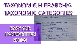 Taxonomic categories taxonomic hierarchy [upl. by Puglia27]