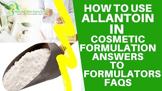 How To Prevent Allantoin Recrystalization In Cosmetic Formulation [upl. by Tufts767]