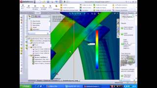 Análise por Elementos Finitos  SolidWorks 2010  Estrutura Metálica [upl. by Niveek522]
