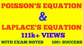 POISSONS AND LAPLACES EQUATIONS  DERIVATION OF POISSON AND LAPLACE EQUATIONS  WITH EXAM NOTES [upl. by Eiro]