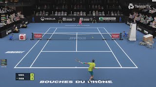 Tennis Elbow 4  Rafael Nadal VS Dominic Thiem  MARSEILLE  XKT Mod  Gameplay [upl. by Nada]