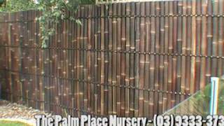 Bamboo fencing panel installation before and after demonstration [upl. by Ardnoed]