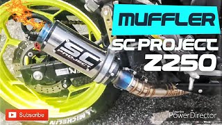 26 Kawasaki Z250 Full System Exhaust Sc Project  Aiman Bikers Garage [upl. by Ellehsar]