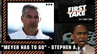 Urban Meyer has to go 😲 Stephen A calls for the Jags to fire their HC after 1 season  First Take [upl. by Kosak]