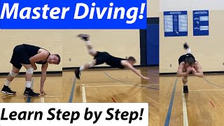 How To Dive in Volleyball  Step By Step [upl. by Atelra]