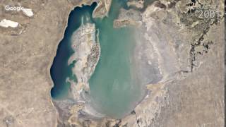 Google Timelapse Aral Sea [upl. by Mazonson]