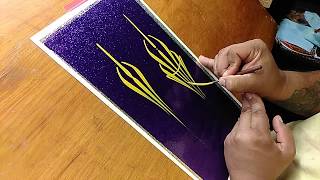 How To Pinstripe Simple Pinstriping Design 4 [upl. by Elram]