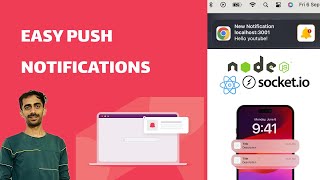 RealTime Push Notifications with SocketIO  React amp Nodejs Tutorial [upl. by Aynwat849]