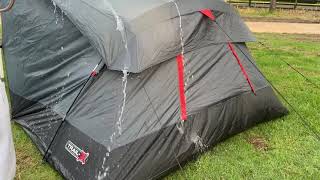 TrailX OG Waterproof Anti Pooling 3m Gazebo Hub Waterproof Demonstration [upl. by Lorrie]