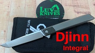 9TIEDC Djinn Integral framelock Flipper Elegant slender amp lightweight [upl. by Gnouhc]