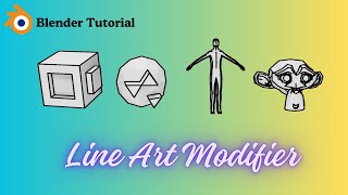 Create an outline with the LINE ART MODIFIER  Blender Tutorial [upl. by Ivgnout]