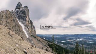 A moderate scramble traverse of Îyâ Mnathka John Laurie Yamnuska in the Alberta Rockies [upl. by Aicirtap]