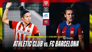 Athletic Club vs Barcelona  Liga F 202324 Matchday 10 Full Match [upl. by Enitsuga]