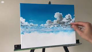 Cloud Acrylic STEP by STEP Painting Tutorial ColorByFeliks [upl. by Alemap950]