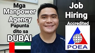 MGA MANPOWER AGENCY SA PILIPINAS NA PWEDE NIYONG APPLYAN PAPUNTA SA DUBAI UAE  POEA ACCREDITED [upl. by Llenyr426]