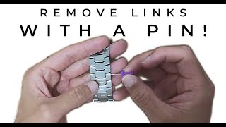 Remove Watch Bracelet Links without tools 2024 Best Method Resize and shorten band and straps [upl. by Soluk132]