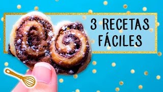 3 RECETAS DULCES super fáciles y rápidas [upl. by Gilbertine]