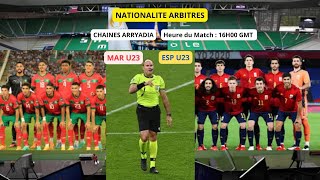 JO 2024 MarocESPAGNE arbitres date heure chaine [upl. by Ronny]