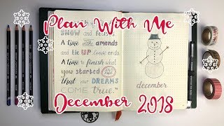 PLAN WITH ME  Bullet Journal  December 2018 [upl. by Lladnik]