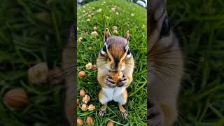 Chipmunk Eating Nuts chipmunk animals squirrel aiinsights ai shorts ytshortsindia nuts [upl. by Dalia439]