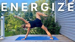 5 Minute Energizing Morning Yoga  Better Than A Cup Of Coffee [upl. by Jolda]