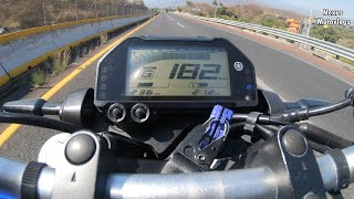 Yamaha Mt 03 2022 Top Speed [upl. by Eadrahc]