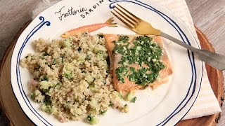 Buttery Garlic Roasted Salmon Fillet Recipe  Laura in the Kitchen Episode 1149 [upl. by Remde]