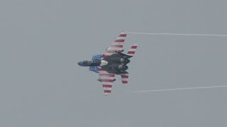 F15 in Red White Blue Colors Pacific Airshow Huntington Beach Saturday 4K 60fps 2023 [upl. by Siednarb95]