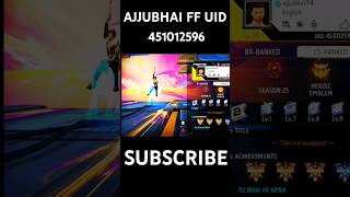 AJJUBHAI REAL FREE FIRE UID  Total gaming ff uid totalgaming shorts viral [upl. by Anneg]