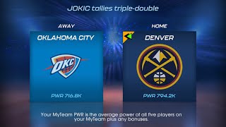 JOKIC tallies tripledouble nba basketball [upl. by Anoyet]