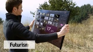 Flexible TV Display Can Be Rolled Up [upl. by Bohannon]